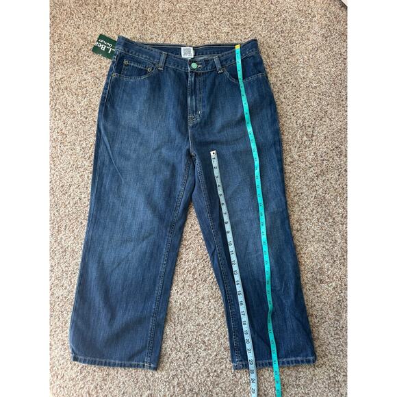 L.L. BEAN Woman's Cropped Blue Denim Jeans/Pants size 12, NWT - Picture 7 of 7